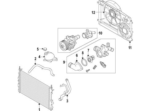 2016 Ford Transit-350 HD Cooling System, Radiator, Water Pump, Cooling Fan Diagram 4 - Thumbnail