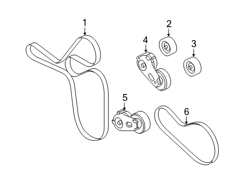 2009 Ford F-350 Super Duty Belts & Pulleys, Cooling Diagram 3 - Thumbnail