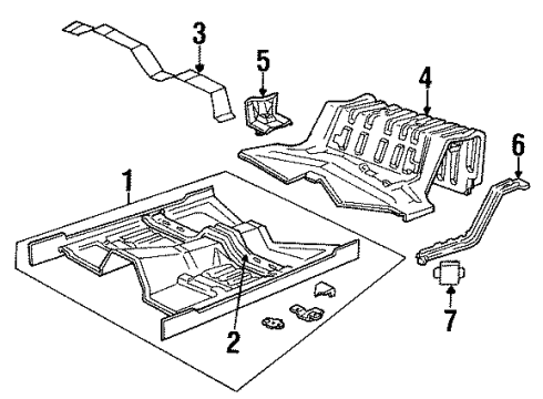 2002 Lincoln Town Car Extension Diagram for YW1Z-5411160-AA