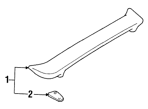 1996 Ford Probe KIT-REAR SPOILER-PRI Diagram for F52Z6144210BBA