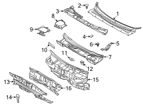 2016 Ford Special Service Police Sedan Cowl Diagram