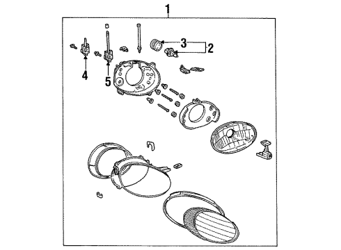 1998 Mercury Sable Headlamps Diagram