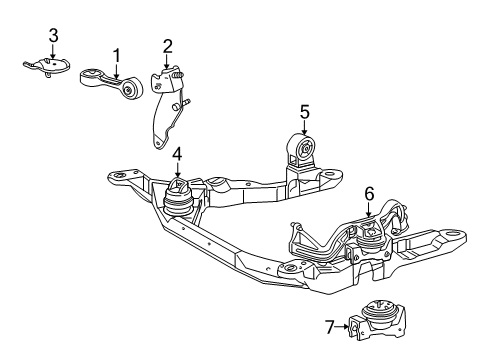 2006 Ford Taurus Engine Mount Strut Diagram for 4F1Z-6F050-AA