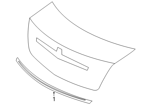 2012 Lincoln MKS Kit - Rear Spoiler Diagram for AA5Z-5444210-BA