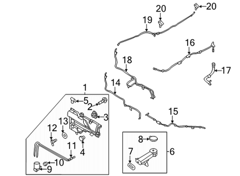 2021 Ford Bronco HOSE - WINDSHIELD WASHER Diagram for M2DZ-17A605-AA