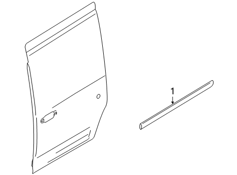 2011 Ford Transit Connect Moulding - Front Body Panel Diagram for 3T1Z-6129076-BA