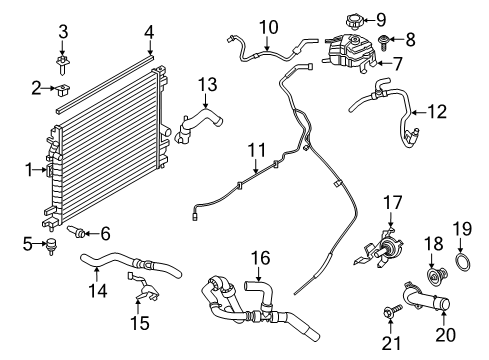 2020 Ford Edge Hose - Radiator Diagram for F2GZ-8260-C