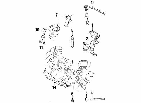 1996 Lincoln Continental Solenoid Assembly Diagram for F5OZ-5311-BA