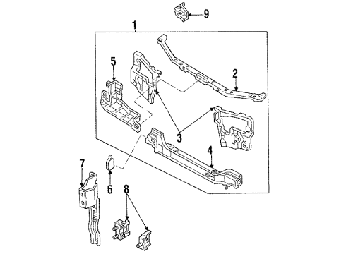 1997 Ford Aspire Support Diagram for F7BZ16138AA