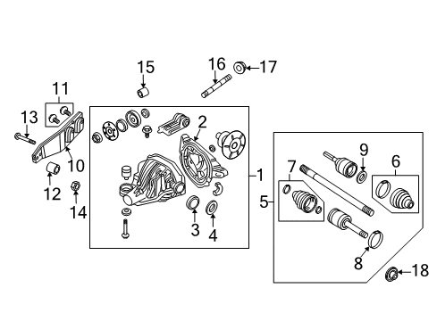 2008 Ford Expedition Carrier & Components - Rear Diagram