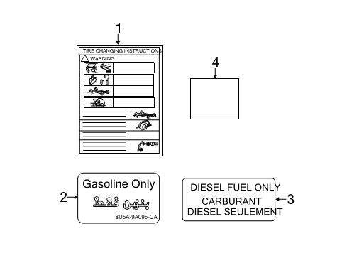 2013 Ford F-250 Super Duty Information Labels Diagram