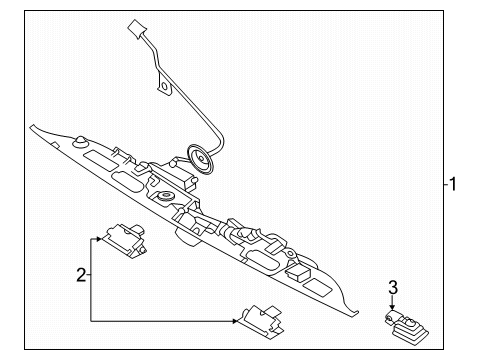 2021 Lincoln Corsair Lamp Assembly - Licence Plate Diagram for GD9Z-13550-B