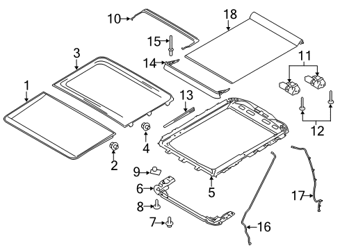 2021 Ford F-150 Sunroof, Body Diagram 2 - Thumbnail