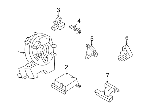 2015 Ford Transit Connect Air Bag Components Diagram 2 - Thumbnail