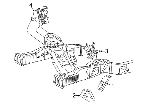 2003 Ford E-250 Engine & Trans Mounting Diagram 1 - Thumbnail