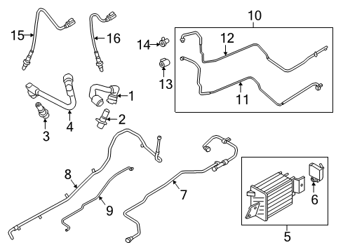 2020 Ford F-150 Hose - Connecting Diagram for FL3Z-9C015-B