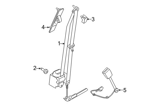 2019 Ford EcoSport Front Seat Belts Diagram