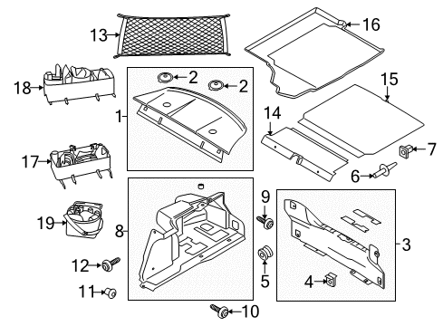 2019 Ford Mustang Interior Trim - Rear Body Diagram 2 - Thumbnail