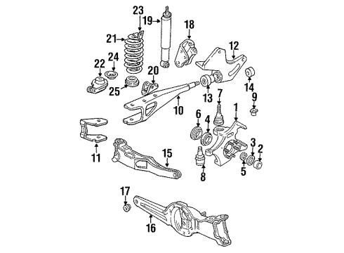 1990 Ford F-150 Front Suspension, King Pin, Stabilizer Bar Diagram 2 - Thumbnail