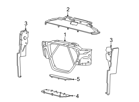 2005 Ford Excursion Deflector Diagram for 4C3Z-8327-CA