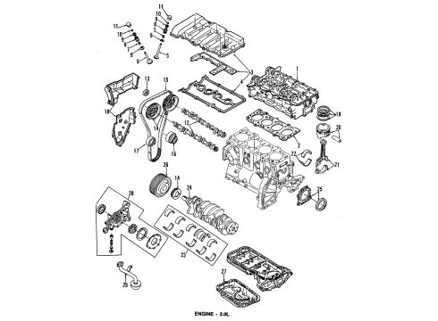 1997 Ford Probe Camshaft Diagram for F32Z6250A