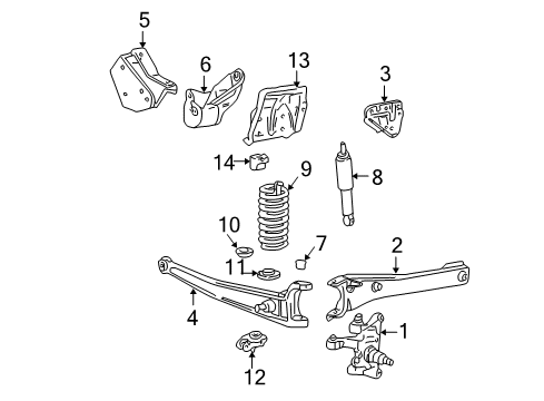 2006 Ford F-250 Super Duty Front Suspension Components, Stabilizer Bar Diagram 3 - Thumbnail