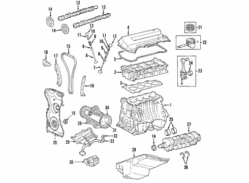 2007 Ford Focus Engine Parts & Mounts, Timing, Lubrication System Diagram 3 - Thumbnail