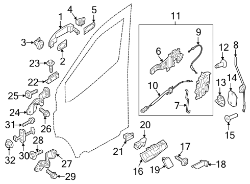 2022 Ford Transit-350 HD Lock & Hardware Diagram 3 - Thumbnail