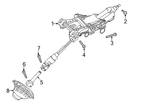 2015 Ford Escape Steering Column & Wheel, Steering Gear & Linkage Diagram 2 - Thumbnail