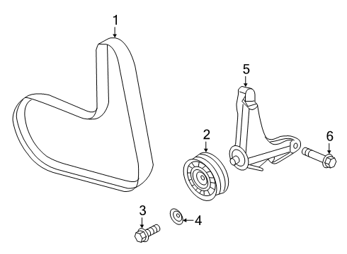 2016 Ford Fiesta Belts & Pulleys, Cooling Diagram 3 - Thumbnail