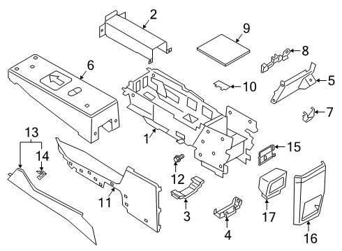 2023 Ford Police Interceptor Utility PANEL ASY - INSTRUMENT TRIM Diagram for LB5Z-7804609-AD