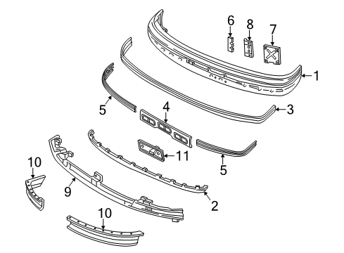 1997 Ford F-350 Front Bumper Diagram