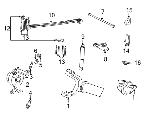 2006 Ford F-250 Super Duty Front Suspension Components, Stabilizer Bar Diagram 2 - Thumbnail