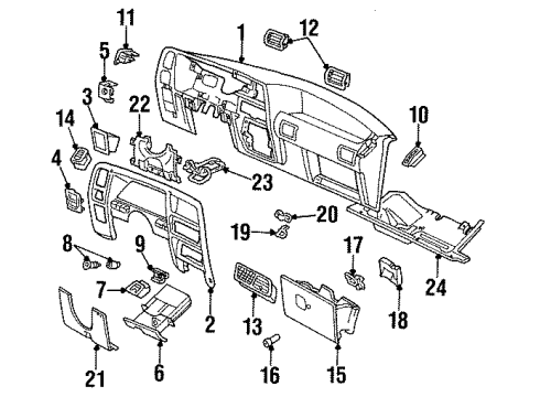 1993 Ford Explorer Receptacle & Housing Assembly A Diagram for F2TZ1004810A