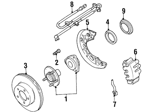 1999 Mercury Mountaineer Anti-Lock Brakes Diagram 3 - Thumbnail