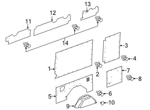 2016 Ford Transit-350 Interior Trim - Side Panel Diagram 8 - Thumbnail