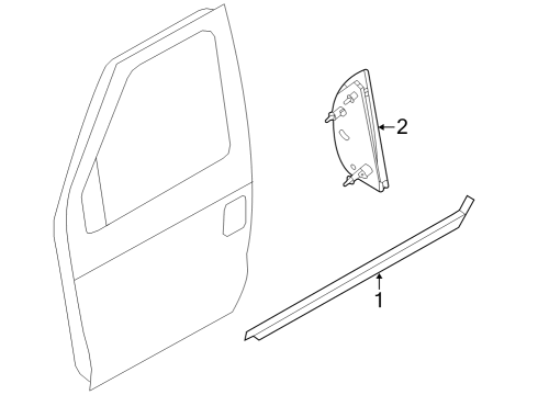 2019 Ford E-350 Super Duty Exterior Trim - Door Diagram