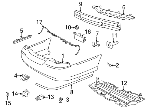 2007 Lincoln Town Car Rear Bumper Diagram