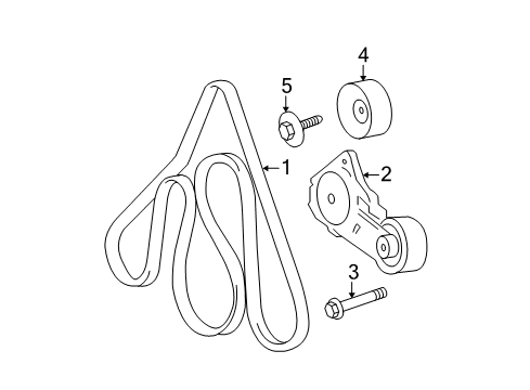 2003 Lincoln Town Car Belts & Pulleys Diagram