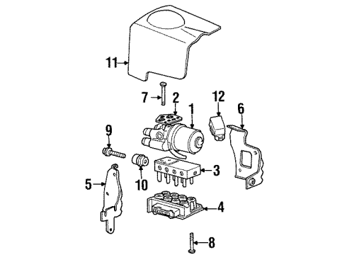 1995 Lincoln Continental Indicator Assembly Diagram for F8DZ-2C182-AA