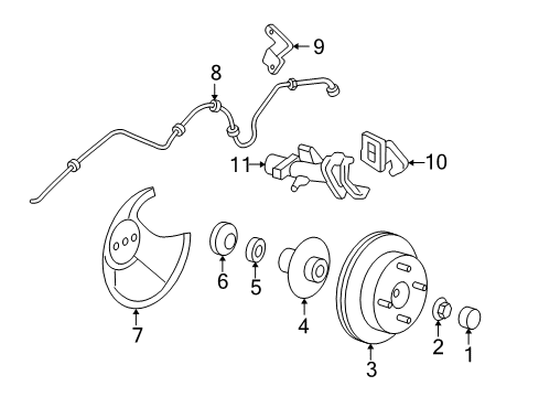 2005 Ford Focus Rotor Assembly Diagram for 4U2Z-1V125-M