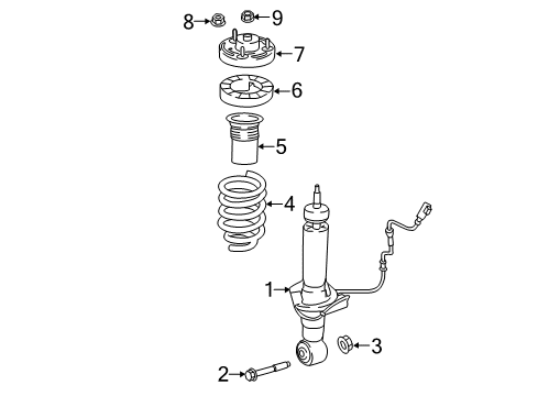 2024 Ford Expedition SHOCK ABSORBER ASY Diagram for NL1Z-18125-R