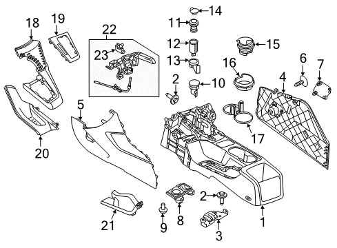 2014 Ford Focus Center Console Diagram 3 - Thumbnail