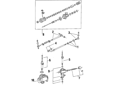 1985 Ford F-350 End Spindle Rod Connector Diagram for EOTZ3A131D