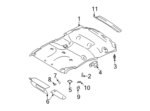 2005 Ford Expedition Panel Diagram for 5L1Z-7851944-EAB