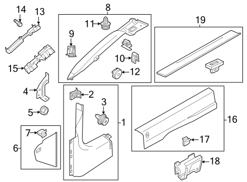 2024 Ford Mustang Bracket - Front Diagram for FR3Z-6302733-A