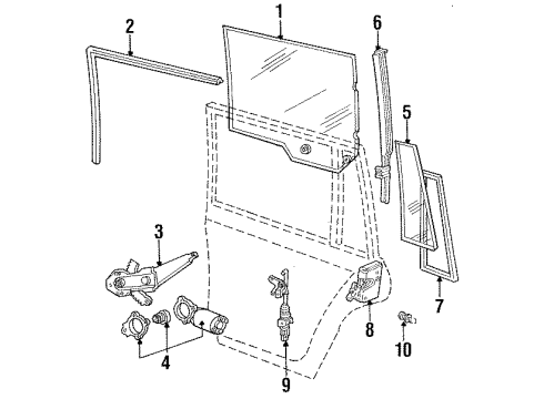 1989 Mercury Colony Park Tail Gate Diagram