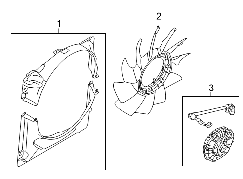 2007 Ford Explorer Sport Trac Cooling System, Radiator, Water Pump, Cooling Fan Diagram 1 - Thumbnail