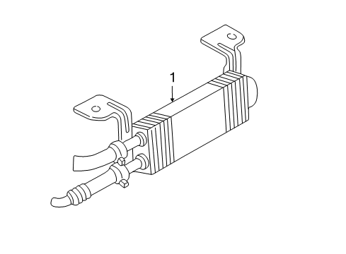 2002 Ford Focus Oil Cooler Assembly Diagram for XS4Z-7A095-BA