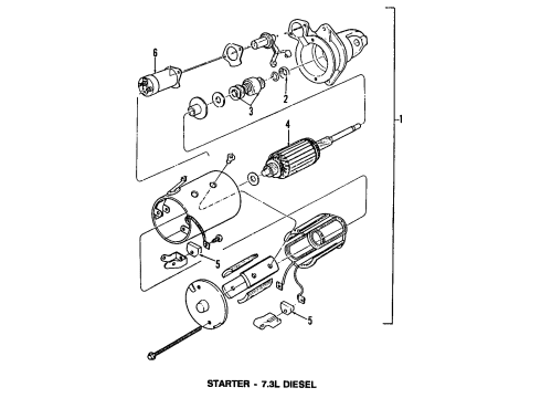 1994 Ford E-350 Econoline Starter, Charging Diagram 1 - Thumbnail